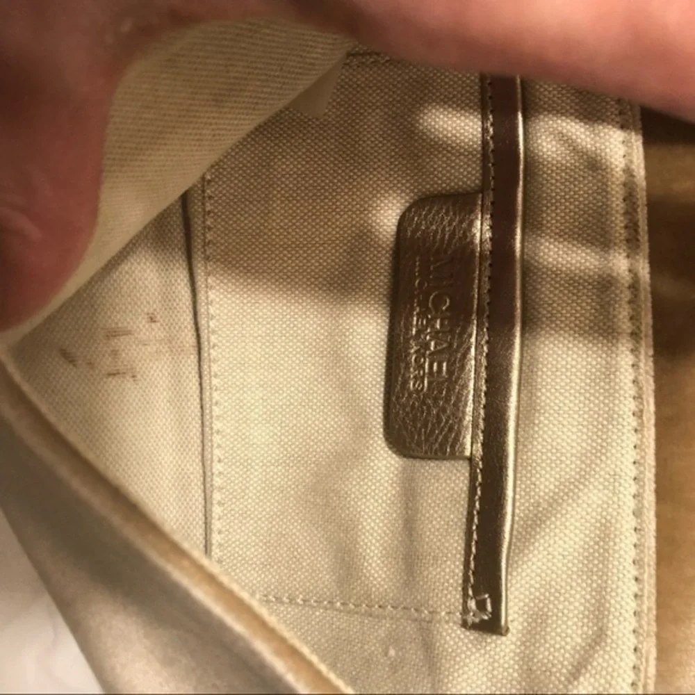 Michael kors tan velour mini bag